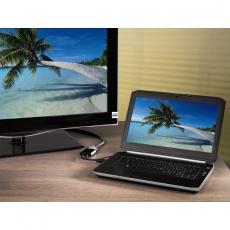 Конвертер HDMI (m)  -> VGA (f) + 3.5 Jack (f) (054569, 1920x1080p, с позолоченными контактами, 0.1m, black) Hama