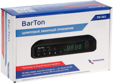Тюнер для цифрового ТВ внешний / Медиа-проигрыватель BarTon TH-563 (1080p, DVB-T/T2, HDMI, JPEG, MKV, USB, Time Shift, black)