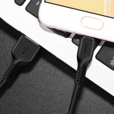 Кабель USB 2.0 Am - micro USB 3.0m (X20 Flash Micro, 2.4A, быстрая зарядка, black) hoco