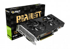 Видеокарта Palit GF GTX1660 DUAL OC 6Gb (192bit, GDDR5, DVI+HDMI+DP) RTL