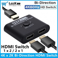 Переключатель HDMI - 2x HDMI (двунаправленный, black)