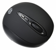 Мышь беспроводная Oklick 688MW (optical, 1600dpi, 2xAAA, эргономичная, soft-touch, black)