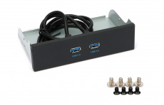 Фронтальная панель Gembird FP5.25-USB3-2A (5.25", 2хUSB 3.0, black)