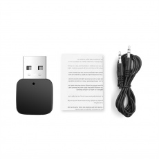 Bluetooth стерео приемник/передатчик KN-320 (transmitter+receiver, bluetooth 5.0, A2DP, AVRCP, black)