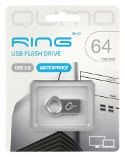 Флеш накопитель USB 3.0 64Gb QUMO Ring (QM64GUD3-Ring, silver)