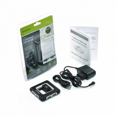 USB 2.0 HUB Gear Head (UH7200BLKR, 7 портов, блок питания, black-silver)