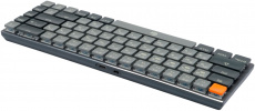 Клавиатура беспроводная Gembird KBW-7 (Bluetooth5.0 / 2.4GHz / USB Type-C 1.5m, механическая, OUTEMU BLUE Low Profile Switch, аккумулятор 1600mAh, регулируемая подсветка, grey)