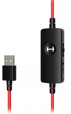 Наушники Edifier G1 (полноразмерные закрытые, подключение по USB, с микрофоном, регулятор, игровые, 2.5m, black-red)