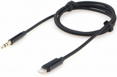 Кабель-переходник Lightning (m ) - Jack 3.5 (m) (CCAB-AP35M-1M-B, 1m, медь, нейлоновая оплётка, black) Cablexpert