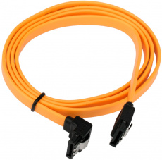 Кабель интерфейсный SATA 1.0m (CC-SATAM-DATA90-YL-100CM, угловой разъём, защёлки, yellow) Cablexpert