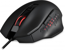 Мышь Redragon GAINER (USB, optical, 3200dpi, игровая, подсветка, soft-touch, 1.5m, black-red)