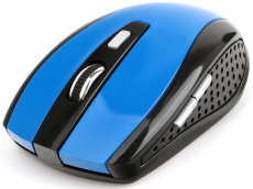 Мышь беспроводная Gembird MUSW-330-1 (optical, 2400dpi, 2xAAA, black-blue)