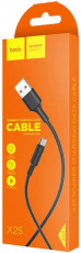 Кабель USB 2.0 Am - micro USB 1.0m (X25 Soarer, 2A, black) hoco