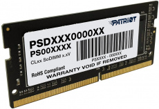Память SO-DIMM DDR4 8Gb PC21300, 2666MHz, Patriot (PSD48G26662S, Signature Line, black)