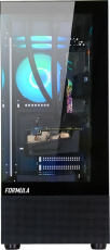Корпус Formula Crystal Z1+ (без БП, ATX, USB3.0, 3x blue LED Fan, black)