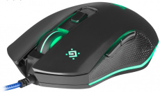 Мышь Defender Sky Dragon GM-090L (USB, optical, 3200dpi, игровая, подсветка, промо-код "War Thunder", коврик, black)