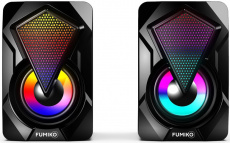 Колонки FUMIKO OPERA (6W, USB, подсветка, black)