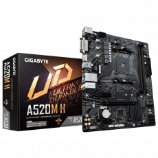 Материнская плата Gigabyte A520M H (AM4, mATX) RTL