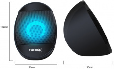 Колонки FUMIKO CONSUL (6W, USB, подсветка, black)