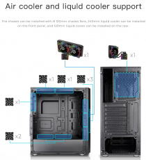 Корпус ALSEYE Auro 3.0 (без БП, ATX, USB3.0, без вентиляторов, black)