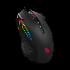 Мышь A4Tech Bloody J90 (USB, optical, 5000dpi, игровая, RGB подсветка, stone black)