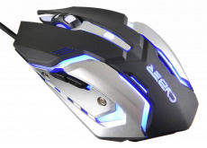 Мышь Oklick CYBER 855G (USB, optical, 2400dpi, игровая, black-silver)