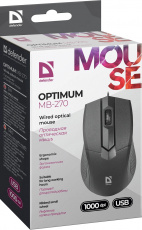 Мышь Defender Optimum MB-270 (USB, optical, 1000dpi, black)