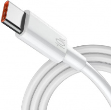 Кабель USB 2.0 Am - Type-C 1.0m (10A, быстрая зарядка, силиконовый, white)
