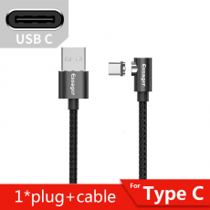 Кабель USB 2.0 Am - Type-C 2.0m (EXCCXT-WZA01, нейлоновая оплётка, угловой, магнитный, black) Essager