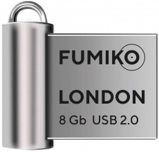 Флеш накопитель USB 2.0 8Gb FUMIKO LONDON (FLO-02, silver)