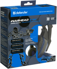 Наушники Defender Warhead G-190 (накладные закрытые, c микрофоном, игровые, 2.5m, blue-black)