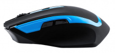Мышь беспроводная Oklick 630LW (optical, 1600dpi, 2xAA, black-blue)