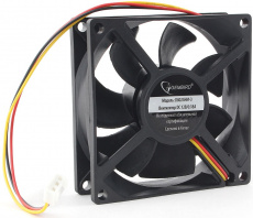 Вентилятор Gembird D8025HM-3 (80x80x25mm, Hydro, 3000rpm, 35dBa, 3pin, black) OEM