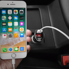 Зарядное устройство от прикуривателя hoco Z26 High Praise (12/24V - USB, 2*USB, 2.1А max, black)