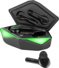 Гарнитура Defender CyberDots 220 (затычки, беспроводная, Bluetooth 5.0, с микрофоном, Type-C, до 4 часов работы от батареи, black)