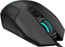 Мышь Acer OMW170 (ZL.MCEEE.00R) (USB, optical, 3200dpi, игровая, подсветка, 1.8m, soft-touch, black)