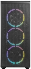 Корпус AZZA Prime CSAZ-360E (без БП, ATX, USB3.0, 4x ARGB Fan, black)