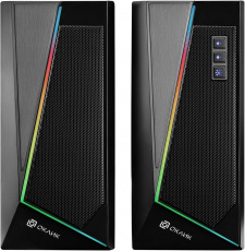 Колонки Oklick OK-125 (2x6W, USB, RGB подсветка, black)