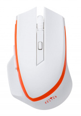 Мышь беспроводная Oklick 630LW (optical, 1600dpi, 2xAA, white-orange)