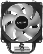 Вентилятор DEXP DPC-S2H5V3P (1150/1151/1155/1156/1200/1356/1700/1851/AM4/AM5, 90mm, Al, Hydro, 800-2000rpm, <25dBa, 3 тепловые трубки, DTH, 4pin, PWM, ARGB LED, 125W) RTL