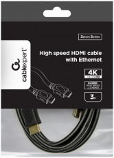 Кабель HDMI (m) - HDMI (m) 3.0m (CC-HDMI4L-10, 4K, ver.2.0, с позолоченными контактами, экранированный, black) Cablexpert