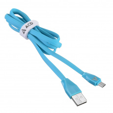 Кабель USB 2.0 Am - micro USB 1.0m (ACD-U920-M1L, быстрая зарядка, не замерзает и не спутывается, blue) ACD