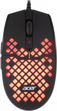 Мышь Acer OMW134 (ZL.MCEEE.018) (USB, optical, 6400dpi, игровая, RGB подсветка, soft-touch, 1.5m, black)
