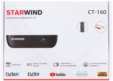 Тюнер для цифрового ТВ внешний / Медиа-проигрыватель Starwind CT-160 (1080p, DVB-T2, DVB-C, HDMI, JPEG, MKV, USB, Time Shift, black)