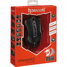 Мышь Redragon TITANOBOA 2 (USB, laser, 24000dpi, игровая, black-red)