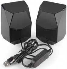 Колонки FUMIKO LIBRA (6W, USB, подсветка, black)