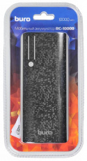 Внешний аккумулятор Buro RC-10000 (литий-ионный, 10000mAh, 3*USB - 2.1A max, вход 1.5А, black-grey)