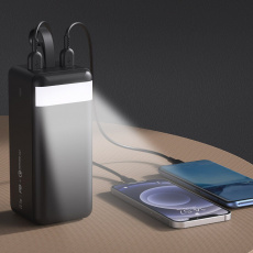 Внешний аккумулятор Eplutus EB-600Q (00010994) (60000mAh, вход 3A micro USB + Tupe-C, выход 3*USB 3A, QC3.0, PD3.0, 22.5W, встроенный фонарь, black)