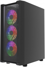 Корпус Powercase Mistral EA19 (CMAEA19-A4) (без БП, ATX, USB3.0, 4x ARGB Fan, black)
