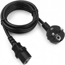 Кабель питания (PC-186-1M, сис. блок - розетка, 1.0m, 0.50мм2, black) Cablexpert